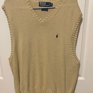 Polo by Ralph Lauren Men's Beige V-Neck Sweater Vest